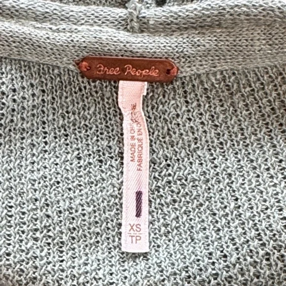 Free People Teal V-Neck Sweater - Picture 4 of 9